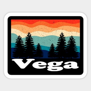 Vintage Vega Colorado Forest Camping Sticker